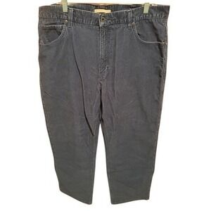 LL Bean Natural Fit Corduroy‎ Pants Men's 38x30 Gray/Blue Casual Straight Leg